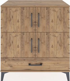 Resim Hyperion Şifonyer 4 Raflı Tek Çekmeceli 4 Kapaklı 88x44x96 Ça... Çam 