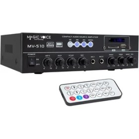 Resim Magicvoice MV-510 50 Watt Usb-Sd-Bluetooth Girişli Hat Trafolu Ses Mixer 