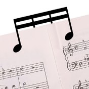 Resim Klasik Siyah Metal Müzik Notası Tutucu ve Sayfa Klipsi - Pianolar, Klavye Standları ve Kitaplar için Uygun, Kalınlaştırılmış ve Uzatılmış, Dayanıklı ve Metal Bir Sayfa İşareti Olarak da Kullanılabilir. 