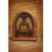 Resim Kahverengi Nostaljik Taşınabilir Radyo, Şık ve Fonksiyonel Tasarım 