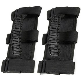 Resim Jeep Wrangler İçin Güvenli Tutamaklar - Siyah, 2 Adet, Dayanıklı Polyester, Kaymazlı, Kolay Kurulum, Tüm Roll Barlar İçin 