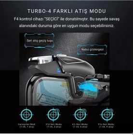 Resim Coofbe Profesyonel Turbo Fan 4000mah 6000rpm 2in1 Ayarlanabilir Tetik Telefon Soğutucu Radyatör 3 Kademeli 