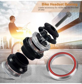 Resim Moveevo Bisiklet Başlık Bearingi Tamiri İçin Kaliteli Çelik, Anti-rust, Dürtü Dayanıklı, Toz Su Engelleme, Pürüzsüz Döndürme 41.8mm 