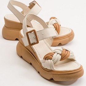 Resim Wella 7676 Bej Dolgu Taba Kadın Ayakkabı 001 