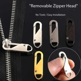 Resim Askımo Çok Amaçlı Metal Fermuar Sürgüsü Başlığı ve Yedek Çekme Aparatı 