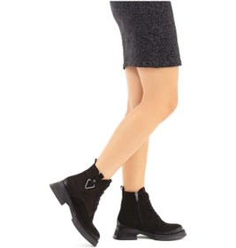 Resim Tamer Tanca Kadın Hakiki Deri Siyah Nubuk Casual Bot 599 23035 Bn Bot Sk22/23 Sıyah Nbk Siyah 