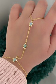 Resim Opal Üç Kaplumbağa Gümüş Şahmeran - Silver 