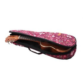 Resim Wagon 03 Serisi Soprano Ukulele Çantası - Pembe Çiçek 