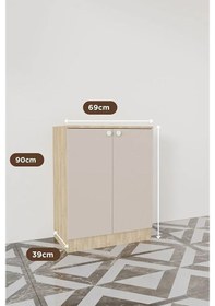 Resim Evora Modül 1 Modern Portmanto Ayakkabılık Vizon - Lefkas Vizon 