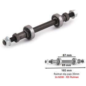 Resim Arka Göbek Mil Rulmanlı Somunlu 69x185mm 