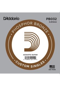Resim Daddario Pb032 Akustik Gitar Tek Tel Phosphor Bronze 