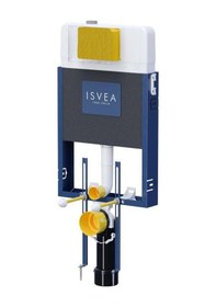 Resim Isvea Durezza Gömme Rezervuar Tuğla Duvar Beyaz - Mavi 