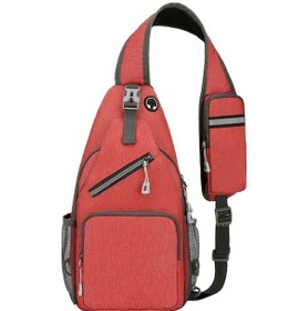 Resim 2023 Yeni Tip Çok Fonksiyonlu Su Geçirmez Kumaş Outdoor Seyahat Çanta Unisex Casual Askılı Bel Çantası Kırmızı Kırmızı Kırmızı 