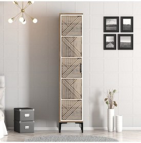 Resim Variant Kumsal 1 Kapılı P Gardrop - Ceviz / Beyaz 