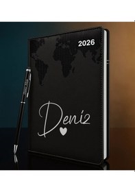Resim Bk Gift Kişiye Özel İsimli Termo Sert Kapak 2026 Siyah Ajanda & Kalem -13, Öğretmenler Günü Hediyesi, Yeni İş Hediyesi 35346 Bk Gift Renkli 