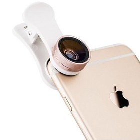 Resim Kiwifotos 3in1 Akıllı Telefonlar İçin Geniş Açı, Makro ve Balıkgözü Lens (Pembe) 