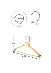 Resim Ceket Elbise Askısı Ahşap 44 Cm Yüksek Kalite Takım Elbise Kıyafet Askısı 20 Adet Diğer 