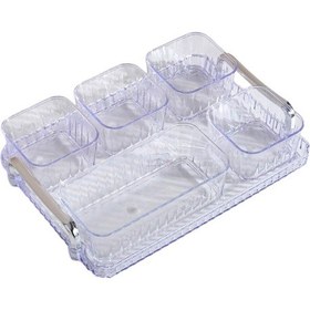 Resim Suntek Plastik Çerezlik Servis Tepsisi Bölünmüş Meyve 