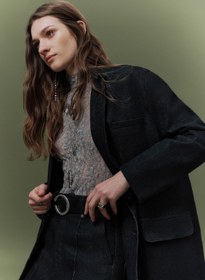 Resim Classic Denim Blazer Dark Blue - DARK BLUE / S 