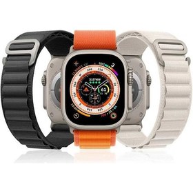 Resim Watch Ultra 49mm Uyumlu Krd-74 Hasır Zore Kordon-mavi 
