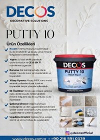 Resim DECOS Putty 10 - Rölyef Macun Pasta 4 Kg 