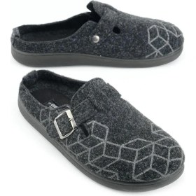 Resim Gezer 14622 Erkek Kışlık Keçe Ev Halı Terliği 