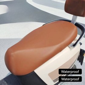 Resim 1 adet Motosiklet Koltuk Kılıfı Su Geçirmez Güneş Koruyucu Toz ve Yağmura Dayanıklı Skuter için 