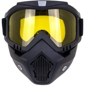 Resim Jet Kask Maskesi Sarı Siyah 