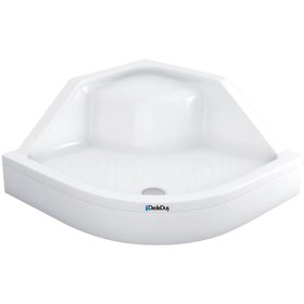 Resim Oval Panelli Oturmalı Duş Teknesi | Mod - 90x90 / Beyaz / Oturmalı 