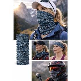 Resim Colizon Unisex Motosiklet Maskesi Bandana - Uv Korumalı Termal Outdoor Boyunluk-Buff 