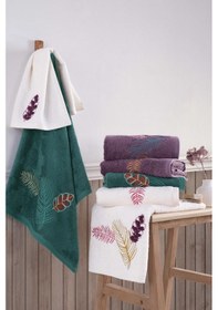 Resim Talia Nakışlı Çeyizlik 6lı Bambu El Yüz Havlusu 50x90 Cm Çok Renkli 