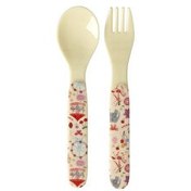 Resim Melamin Çatal Ve Kaşık Seti - Pembe Lunapark Rice