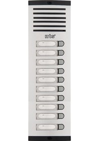 Resim NTS Diafon Sesli Işıklı Fotoselli Tek Sıra 10'lu Zil Butonu 4010 