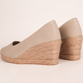 Resim Star Tombis Bej Keten Espadril Dolgu Topuk Bej 1433 