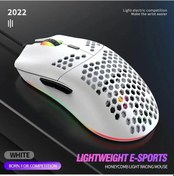 Resim M1 Kablolu Hafif Oyun Fare 69g Ultralight Petek Kabuk Rgb Laptop Arkadan White 001 