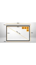 Resim LiteOut 200x125 cm Motorlu Kumandalı Projeksiyon Perdesi 
