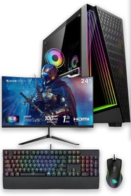 Resim e-Vix Uranus i5-10400F 24" 16 GB RAM 512 GB M.2 NVMe SSD RX580 8 GB FreeDOS Masaüstü Oyuncu Bilgisayarı 