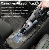 Resim Fochsia Black Portable Araç El Süpürgesi Küçük Güçlü Araç Temizleme Kiti Pilsiz 