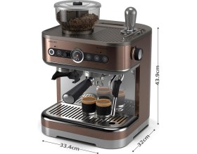 Resim Barista Brew Yarı Otomatik Espresso Makinesi, 280G Çift Çekirdek Kabı 