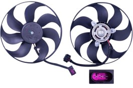 Resim Volkswagen Polo Skoda Fabia Seat Ibiza Cordoba 2002 Sonrası Davlumbazsız Fan Motoru 350 Mm 3 Fişli 7 Kanat 