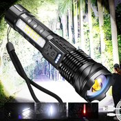 Resim 1 adet Ultra-Bright LED El Feneri, Teleskopik Yakınlaştırma ile Şarj Edilebilir El Feneri, USB-C Şarj, Lityum Pil, Dayanıklı ABS Malzeme, Kamp, Yürüyüş, Balıkçılık ve Acil Durumlar için İdeal, Dış Mekan El Feneri|Taktiksel El Feneri|Yakınlaştırılabilir El Feneri, Kamp Aksesuarları 