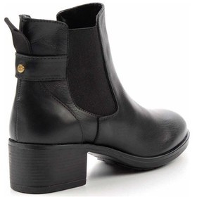 Resim Siyah Hakiki Deri Kadın Bot & Bootie K02351311803 Siyah 