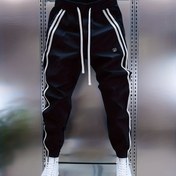 Resim Erkek Günlük Kargo Pantolon - Elastik Bel Bandı, İpli Bel, Esnemeyen Kumaş, Normal Kesim, Geometrik Desenli, Tüm Sezon Rahatlığı, Yürüyüş ve Partiler İçin Mükemmel 