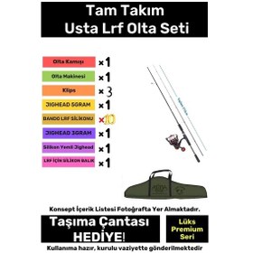 Resim Özel Üretim Şık Taşıma Çantalı Hazır Kurulu Tam Takım Usta Lrf Olta Seti - 3m Kamış Hediyeli 