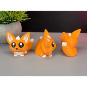 Resim 3D Craft 3'lü Mini Tilki Set - Araç İçi Aksesuar Sevimli Tilkiler 
