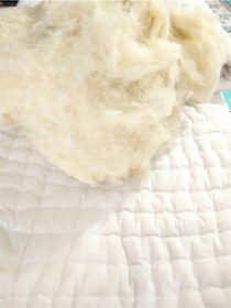 Resim El Sırıması El Dikimi Tek Kişilik Yün Yorgan 