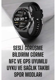 Resim Akıllı Saat Nabız Sensörlü Bildirim Görebilen Spor Modları Gps Takibi 