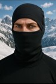 Resim eleven market Motorcu Termal Siyah Kar Maskesi 