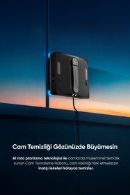 Resim Şımart Akıllı Cam Silme Robotu 3300Pa Güçlü Vakum ve Akıllı Kontrol 