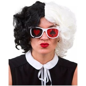Resim Riota Cruella Kıvırcık Karnaval Peruk 222401741 Beyaz 